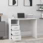 vidaXL Schreibtisch mit Schubladen Weiß 102x50x76 cm Holzwerkstoff vidaXL Schreibtisch mit Schubladen Weiß 102x50x76 cm Holzwerkstoff