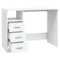 vidaXL Schreibtisch mit Schubladen Weiß 102x50x76 cm Holzwerkstoff vidaXL Schreibtisch mit Schubladen Weiß 102x50x76 cm Holzwerkstoff