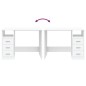 vidaXL Schreibtisch mit Schubladen Weiß 102x50x76 cm Holzwerkstoff vidaXL Schreibtisch mit Schubladen Weiß 102x50x76 cm Holzwerkstoff