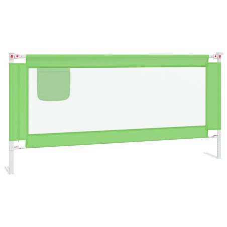 vidaXL Kleinkind-Bettschutzgitter Grün 190x25 cm Stoff  