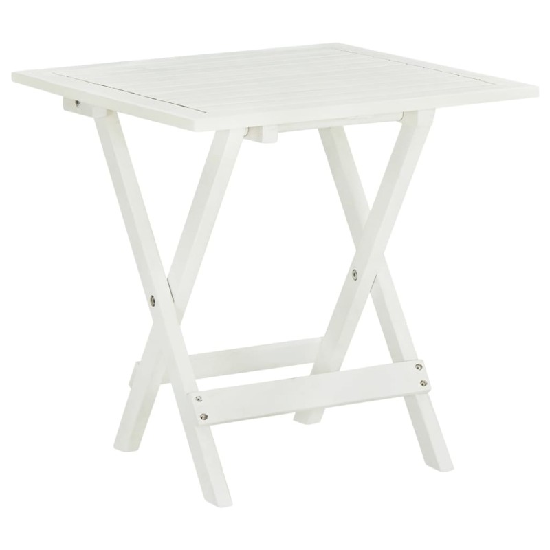 vidaXL Bistrotisch Weiß 46x46x47 cm Akazie Massivholz vidaXL Bistrotisch Weiß 46x46x47 cm Akazie Massivholz