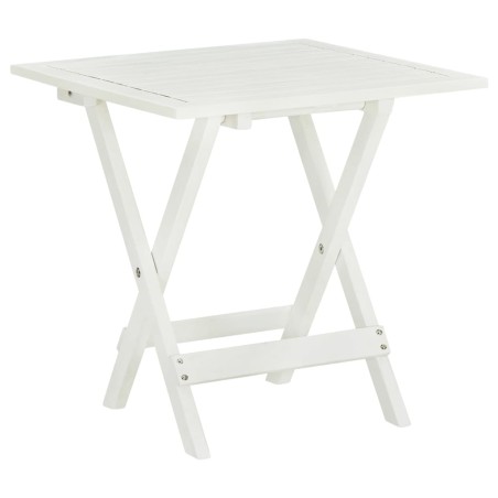 vidaXL Bistrotisch Weiß 46x46x47 cm Akazie Massivholz 
