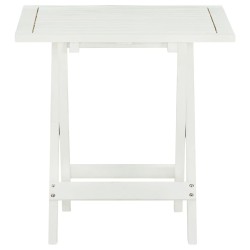 vidaXL Bistrotisch Weiß 46x46x47 cm Akazie Massivholz 