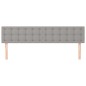 Kopfteile 2 Stk. Hellgrau 100x5x78/88 cm Stoff