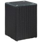 vidaXL Beistelltisch mit Glasplatte Schwarz 35x35x52 cm Poly Rattan vidaXL Beistelltisch mit Glasplatte Schwarz 35x35x52 cm Poly Rattan