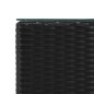 vidaXL Beistelltisch mit Glasplatte Schwarz 35x35x52 cm Poly Rattan vidaXL Beistelltisch mit Glasplatte Schwarz 35x35x52 cm Poly Rattan