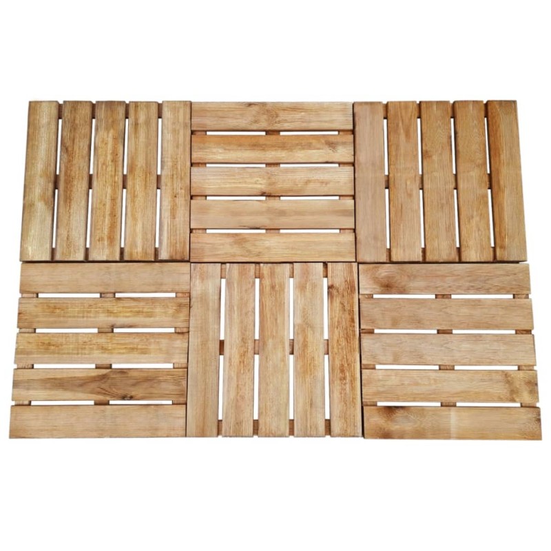 vidaXL Terrassenfliesen 6 Stk. 50x50 cm Holz Braun vidaXL Terrassenfliesen 6 Stk. 50x50 cm Holz Braun