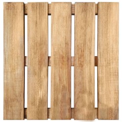 vidaXL Terrassenfliesen 6 Stk. 50x50 cm Holz Braun