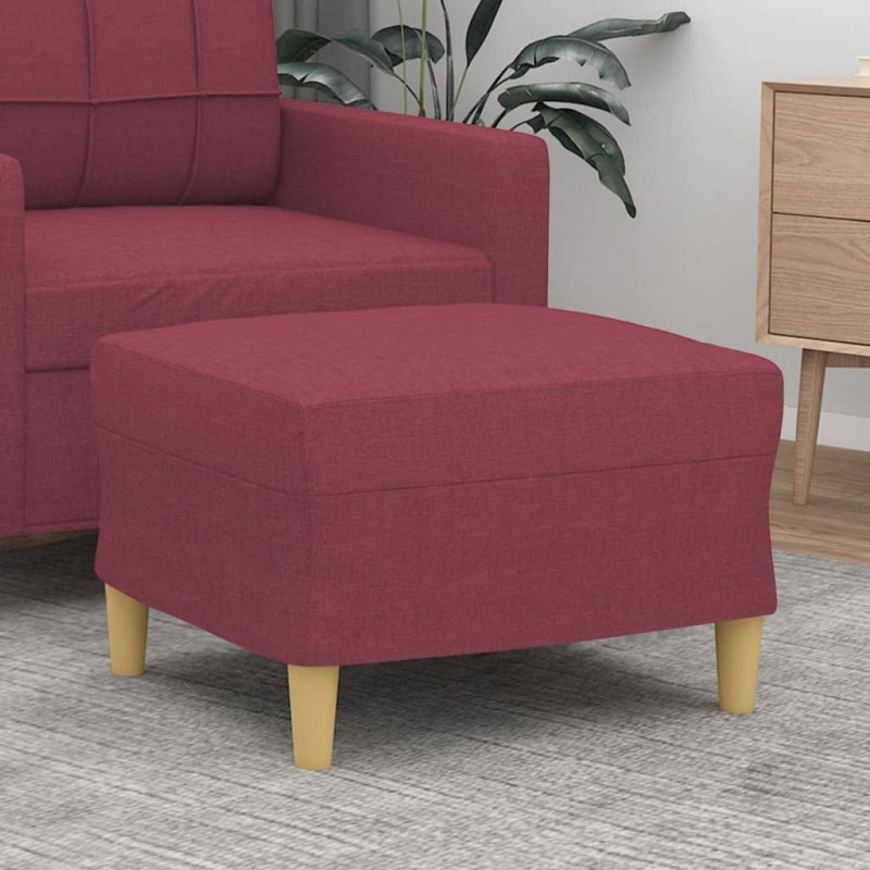vidaXL Fußhocker Weinrot 60x50x41 cm Stoff vidaXL Fußhocker Weinrot 60x50x41 cm Stoff