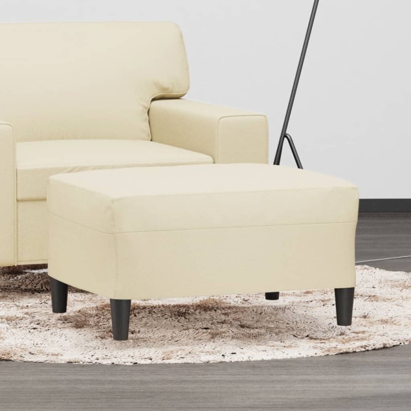 vidaXL Fußhocker Creme 70x55x41 cm Kunstleder vidaXL Fußhocker Creme 70x55x41 cm Kunstleder