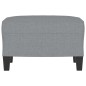 vidaXL Fußhocker Hellgrau 60x50x41 cm Stoff vidaXL Fußhocker Hellgrau 60x50x41 cm Stoff