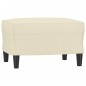 vidaXL Fußhocker Creme 60x50x41 cm Kunstleder vidaXL Fußhocker Creme 60x50x41 cm Kunstleder