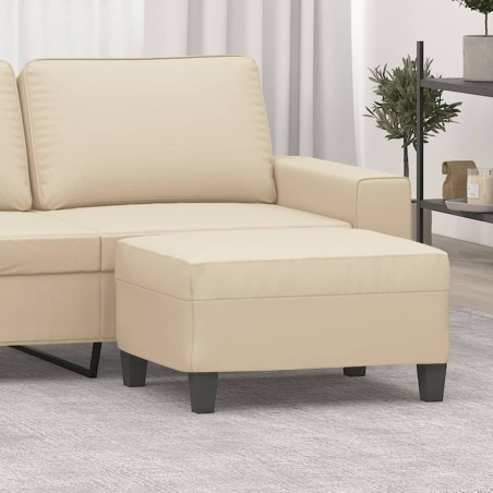 vidaXL Fußhocker Creme 70x55x41 cm Mikrofasergewebe