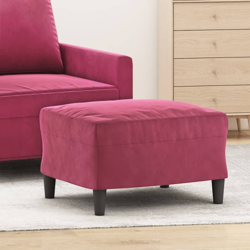 vidaXL Fußhocker Weinrot 60x50x41 cm Samt vidaXL Fußhocker Weinrot 60x50x41 cm Samt