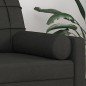 vidaXL Zierkissen 2 Stk. Schwarz Ø15x50 cm Stoff vidaXL Zierkissen 2 Stk. Schwarz Ø15x50 cm Stoff