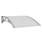vidaXL Türvordach Grau und Transparent 100x80 cm Polycarbonat vidaXL Türvordach Grau und Transparent 100x80 cm Polycarbonat