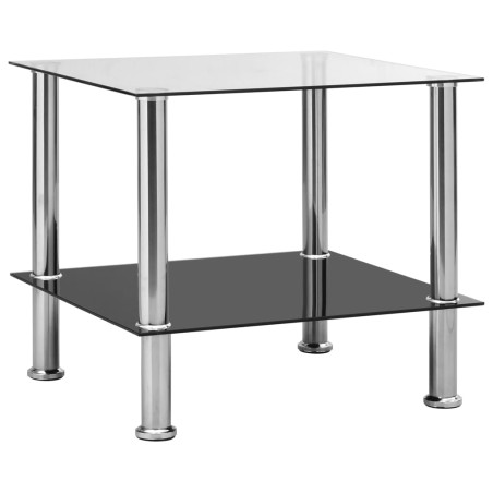 vidaXL Beistelltisch Transparent 45x50x45 cm Hartglas   