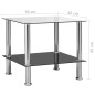 vidaXL Beistelltisch Transparent 45x50x45 cm Hartglas vidaXL Beistelltisch Transparent 45x50x45 cm Hartglas