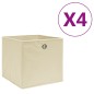 vidaXL Aufbewahrungsboxen 4 Stk. Vliesstoff 28x28x28 cm Creme vidaXL Aufbewahrungsboxen 4 Stk. Vliesstoff 28x28x28 cm Creme