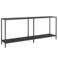 vidaXL Konsolentisch Schwarz 180x35x75,5 cm Hartglas vidaXL Konsolentisch Schwarz 180x35x75,5 cm Hartglas