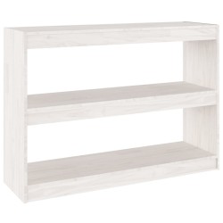 vidaXL Bücherregal Raumteiler Weiß 100x30x71,5 cm Massivholz Kiefer