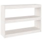 vidaXL Bücherregal Raumteiler Weiß 100x30x71,5 cm Massivholz Kiefer vidaXL Bücherregal Raumteiler Weiß 100x30x71,5 cm Massivholz Kiefer