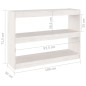 vidaXL Bücherregal Raumteiler Weiß 100x30x71,5 cm Massivholz Kiefer vidaXL Bücherregal Raumteiler Weiß 100x30x71,5 cm Massivholz Kiefer