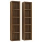 vidaXL CD-Regale 2 Stk. Braun Eichen-Optik 21x16x93,5 cm Holzwerkstoff vidaXL CD-Regale 2 Stk. Braun Eichen-Optik 21x16x93,5 cm Holzwerkstoff