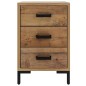 vidaXL Nachttisch Braun 40x30x55 cm Massivholz Kiefer vidaXL Nachttisch Braun 40x30x55 cm Massivholz Kiefer