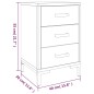 vidaXL Nachttisch Braun 40x30x55 cm Massivholz Kiefer vidaXL Nachttisch Braun 40x30x55 cm Massivholz Kiefer