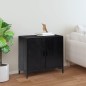 vidaXL Sideboard Schwarz 75x35x70 cm Massivholz Kiefer vidaXL Sideboard Schwarz 75x35x70 cm Massivholz Kiefer