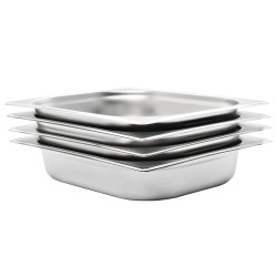 vidaXL Gastronormbehälter 4 Stk. GN 1/2 65 mm Edelstahl 