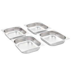 vidaXL Gastronormbehälter 4 Stk. GN 1/2 65 mm Edelstahl 