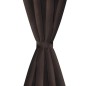 vidaXL Verdunkelungsvorhänge 2 Stk. mit Metallösen 135 x 175 cm Braun vidaXL Verdunkelungsvorhänge 2 Stk. mit Metallösen 135 x 175 cm Braun