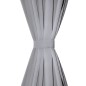 vidaXL Verdunkelungsvorhänge 2 Stk. mit Metallösen 135 x 175 cm Grau vidaXL Verdunkelungsvorhänge 2 Stk. mit Metallösen 135 x 175 cm Grau