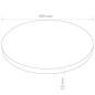 vidaXL Tischplatte Rund MDF 400x18 mm vidaXL Tischplatte Rund MDF 400x18 mm