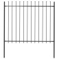 vidaXL Gartenzaun mit Speerspitzen Stahl 1,7 x 1,5 m Schwarz vidaXL Gartenzaun mit Speerspitzen Stahl 1,7 x 1,5 m Schwarz