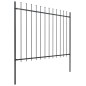 vidaXL Gartenzaun mit Speerspitzen Stahl 1,7 x 1,5 m Schwarz vidaXL Gartenzaun mit Speerspitzen Stahl 1,7 x 1,5 m Schwarz