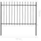 vidaXL Gartenzaun mit Speerspitzen Stahl 1,7 x 1,5 m Schwarz vidaXL Gartenzaun mit Speerspitzen Stahl 1,7 x 1,5 m Schwarz