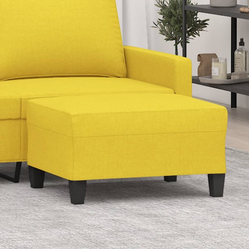 vidaXL Fußhocker Hellgelb 70x55x41 cm Stoff vidaXL Fußhocker Hellgelb 70x55x41 cm Stoff