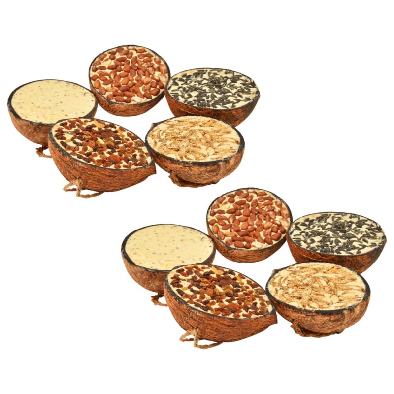 vidaXL Vogelfutter Gefüllte Kokosnusshälften 10 Stk. 290 g vidaXL Vogelfutter Gefüllte Kokosnusshälften 10 Stk. 290 g