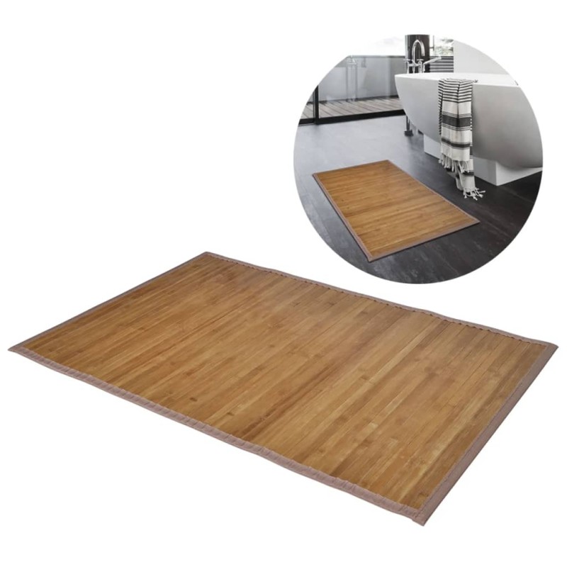 Badematten 2 Stk. Bambus 40x50 cm Braun Badematten 2 Stk. Bambus 40x50 cm Braun