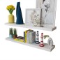 2er Set MDF Hängeregal Wandregal Wandboard Bücher/DVD-Regal, weiß 2er Set MDF Hängeregal Wandregal Wandboard Bücher/DVD-Regal, weiß
