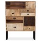 vidaXL Sideboard Mangoholz Massiv 100 x 30 x 130 cm vidaXL Sideboard Mangoholz Massiv 100 x 30 x 130 cm