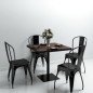 vidaXL Bistrotisch MDF und Stahl Quadratisch 80×80×75cm Dunkle Esche vidaXL Bistrotisch MDF und Stahl Quadratisch 80×80×75cm Dunkle Esche