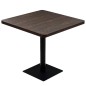 vidaXL Bistrotisch MDF und Stahl Quadratisch 80×80×75cm Dunkle Esche vidaXL Bistrotisch MDF und Stahl Quadratisch 80×80×75cm Dunkle Esche