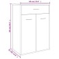 vidaXL Schuhschrank Betongrau 60x35x84 cm Holzwerkstoff vidaXL Schuhschrank Betongrau 60x35x84 cm Holzwerkstoff