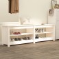 vidaXL Schuhbank Weiß 160x36,5x50 cm Massivholz Kiefer vidaXL Schuhbank Weiß 160x36,5x50 cm Massivholz Kiefer