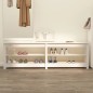 vidaXL Schuhbank Weiß 160x36,5x50 cm Massivholz Kiefer vidaXL Schuhbank Weiß 160x36,5x50 cm Massivholz Kiefer