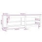 vidaXL Schuhbank Weiß 160x36,5x50 cm Massivholz Kiefer vidaXL Schuhbank Weiß 160x36,5x50 cm Massivholz Kiefer
